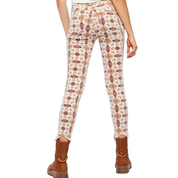 Free People We The Free Wild Child Printed Skinny Jeans Size 25 - Picture 3 of 13